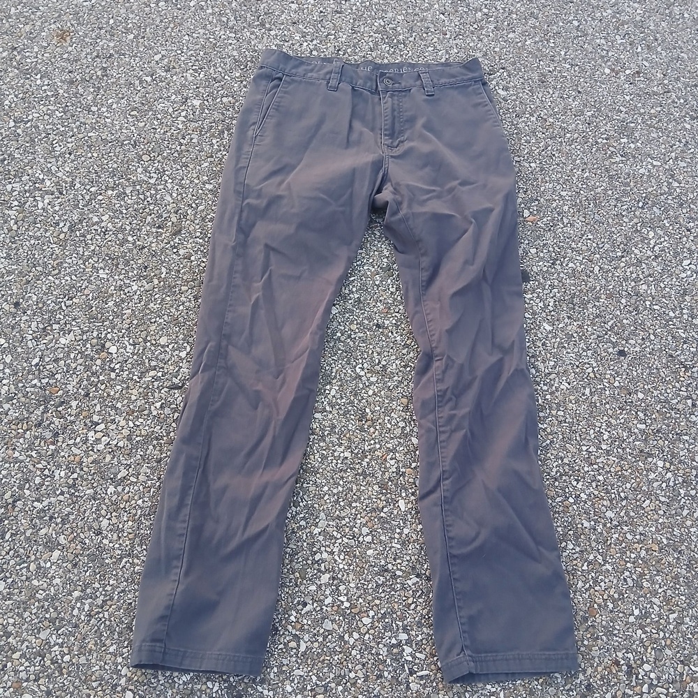 PrAna Breathe Pants Mens 32x32 Gray Chino Casual Cotton Canvas Pockets Outdoor